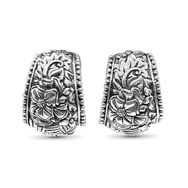 Stephen Dweck Kyoto Hand Manipulated and Signature Engraved Sterling Silver Earrings< Earrings