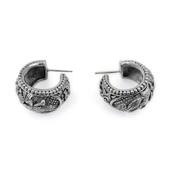 Stephen Dweck Kyoto Hand Manipulated and Signature Engraved Sterling Silver Earrings< Earrings