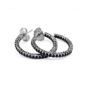 Stephen Dweck Kyoto Iolite Hoop Earrings in Sterling Silver< Earrings