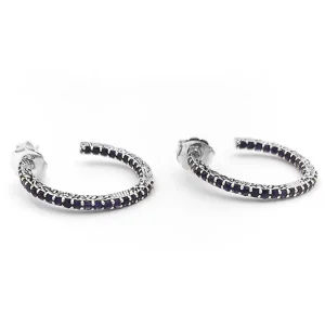 Stephen Dweck Kyoto Iolite Hoop Earrings in Sterling Silver< Earrings