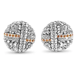 Stephen Dweck Kyoto Orange Sapphire 0.90ct Earrings in Sterling Silver< Earrings