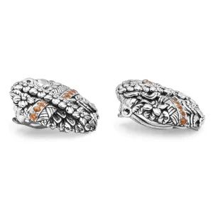 Stephen Dweck Kyoto Orange Sapphire 0.90ct Earrings in Sterling Silver< Earrings