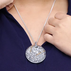 Stephen Dweck Kyoto Orange Sapphire 0.65ct Pendant in Sterling Silver< Necklace