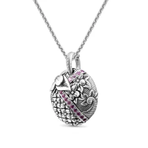 Stephen Dweck Kyoto Pink Sapphire 0.50ct Pendant in Sterling Silver< Necklace