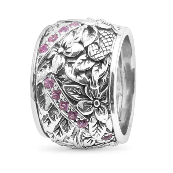 Stephen Dweck Kyoto Pink Sapphire 0.40ct Ring in Sterling Silver< Rings