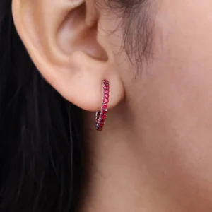 Stephen Dweck Kyoto Ruby 1.85ct Earrings in Sterling Silver< Earrings