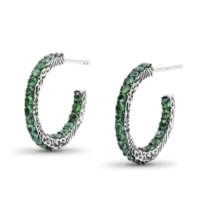 Stephen Dweck Kyoto Tsavorite 1.85ct Earrings in Sterling Silver< Earrings