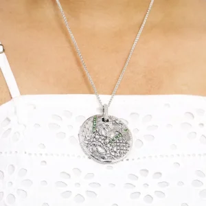 Stephen Dweck Kyoto Tsavorite 0.75ct Pendant Large in Sterling Silver< Necklace