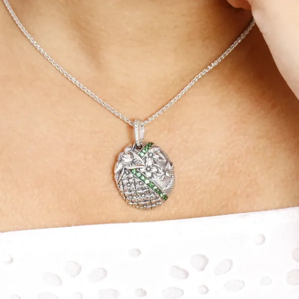 Stephen Dweck Kyoto Tsavorite 0.50ct Pendant in Sterling Silver< Necklace