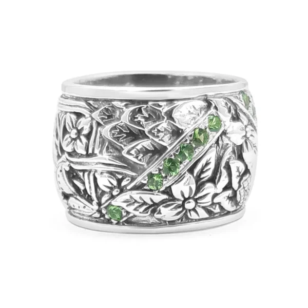 Stephen Dweck Kyoto Tsavorite 0.70ct Ring in Sterling Silver< Rings