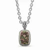 Stephen Dweck Legacy Hand Carved Tahitian Mother of Pearl Pendant in Sterling Silver with 0.50ct Champagne Diamonds< Necklace