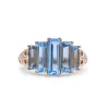 Stephen Dweck Luxury Aurora Swiss Blue Topaz and 0.15ct Diamond Ring in 18K Gold< Rings