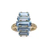 Stephen Dweck Luxury Aurora Swiss Blue Topaz and Diamond 0.10ct Ring in 18K Gold< Rings