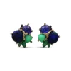 Stephen Dweck Luxury Azurite Malachite 16.25ct Tanzanite 16ct Emerald 2.3ct Chrysoprase 8.1ct Blue Sapphire 0.65ct and Diamond 0.30ct Earring in 18K Gold< Earrings