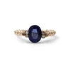 Stephen Dweck Luxury Blue Sapphire and Diamond 0.20ct Ring in 18K Gold< Rings