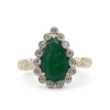 Stephen Dweck Luxury Emerald 3ct and Diamond 0.35ct Ring in 18K Gold< Rings