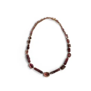 Stephen Dweck Luxury Faceted and Natural Formation Pink Tourmaline and Diamond 0.90ct Necklace in 18K Gold< Necklace