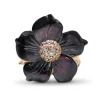 Stephen Dweck Luxury Hand Carved Dark Champagne and Diamond 0.25ct Ring in 18K Rose Gold< Rings