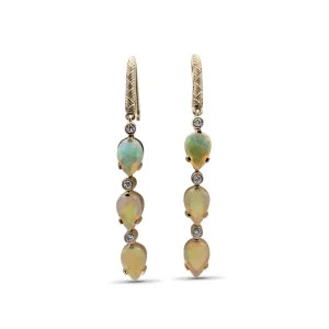 Stephen Dweck Luxury Opal 4.7ct and Diamond 0.30ct Earring in 18K Gold< Earrings