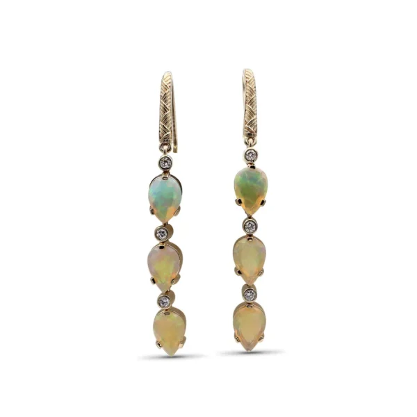 Stephen Dweck Luxury Opal 4.7ct and Diamond 0.30ct Earring in 18K Gold< Earrings