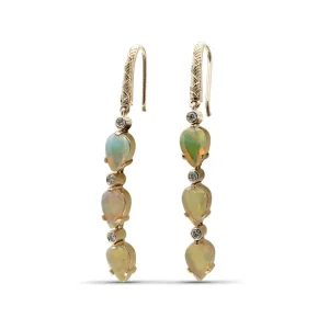 Stephen Dweck Luxury Opal 4.7ct and Diamond 0.30ct Earring in 18K Gold< Earrings