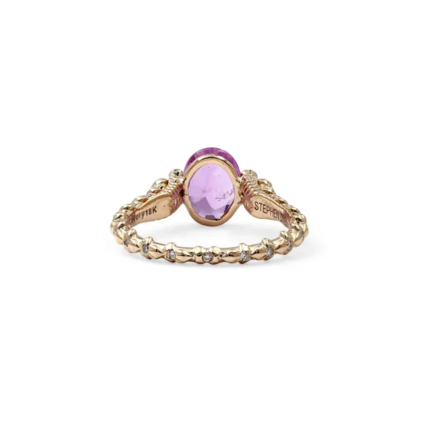 Stephen Dweck Luxury Pink Sapphire and Diamond 0.20ct Ring in 18K Gold< Rings