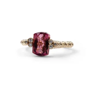 Stephen Dweck Luxury Pink Tourmaline and Diamond 0.20ct Ring in 18K Gold< Rings