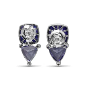 Stephen Dweck Luxury Tanzanite 22ct and Diamond 0.15ct Earring in 18K Gold< Earrings