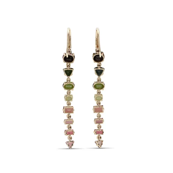 Stephen Dweck Luxury Tourmaline 10.2ct and Diamond 0.35ct Earring in 18K Gold< Earrings