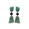 Stephen Dweck One of a Kind Chrysoprase Cognac Quartz and Diamond 0.21ct Earring in Sterling Silver with 18K Gold Adam< Earrings