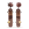 Stephen Dweck One of a Kind Jasper Earrings in Sterling Silver with 18K Gold Adam< Earrings