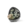 Stephen Dweck One of a Kind Turquoise and Diamond 0.55ct Ring in Sterling Silver With 18K Gold Diamond Pave Adam< Rings