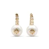 Stephen Dweck Pearlicious 10mm White Pearl and White Diamond Earring in 18K Gold< Earrings