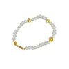 Stephen Dweck Pearlicious 4mm White Pearl and White Diamond 0.10ct Bracelet in 18K Gold< Bracelets