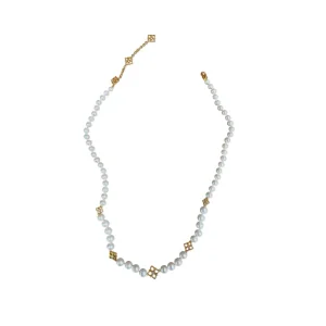Stephen Dweck Pearlicious 4-6mm White Pearl and White Diamond 0.10ct Necklace in 18K Gold< Necklace