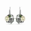 Stephen Dweck Rockrageous Gold Hair Rutilated Quartz Labradorite Green Prasiolite Peridot Chrome Diopside and Smoky Quartz Earrings in Sterling Silver< Earrings