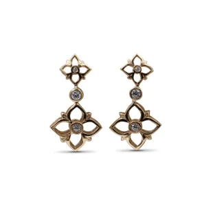 Stephen Dweck Signature White Diamond 0.10ct 7mm, 11mm Earring in 18K Gold< Earrings