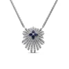 Stephen Dweck Sunray Sapphire 0.80ct and Diamond 1.35ct Pendant in 18K Gold< Necklace