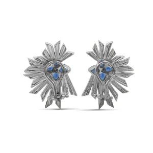 Stephen Dweck Sunray Sapphire 1.60ct and Diamond 1.85ct Earring in 18K Gold< Earrings