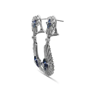 Stephen Dweck Sunray Sapphire 2.35ct and Diamond 2.05ct Earring in 18K Gold< Earrings