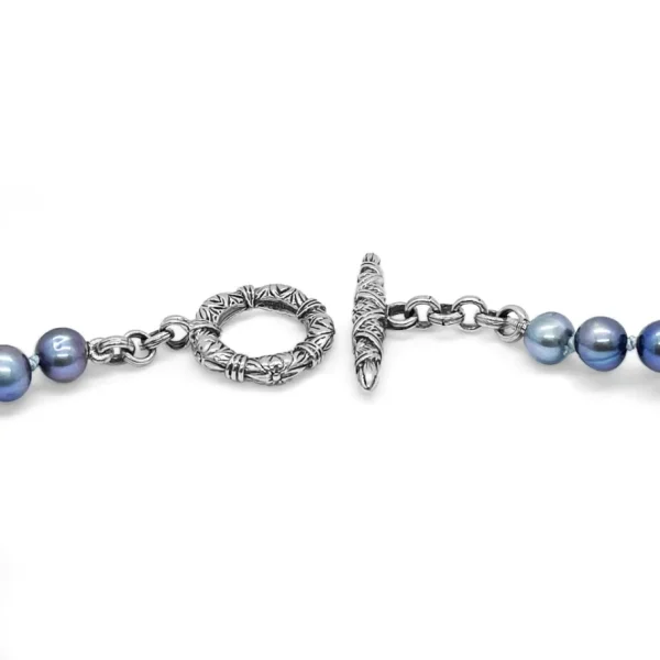 Stephen Dweck Terraquatic Blue Coral Blue Aventurine Amethyst Blue Tiger Eye Blue Goldstone Smoky Quartz Rhodolite Garnet and Multi-Hued Pearl Necklace in Sterling Silver< Necklace