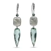 Stephen Dweck TerrAquatic Carved Natural Quartz, London Blue Topaz, Blue Quartz Drop Earrings in Sterling Silver< Earrings