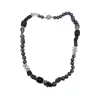 Stephen Dweck Terraquatic Hand Carved Jet Natural Pearls Agate Herkimar ( Quartz) Diamond Natural Tourmaline Crystals Pave Spinal Sterling Silver Clasp Nacklace< Necklace