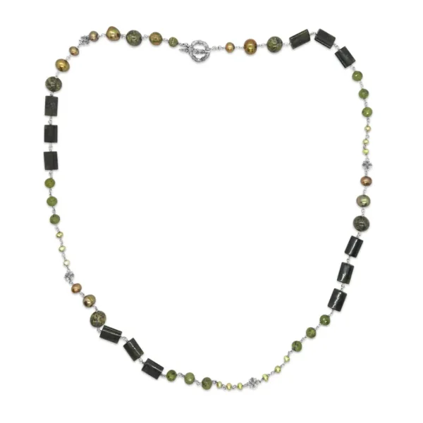 Stephen Dweck Terraquatic Multi Size Multi Stones Necklace in Sterling Silver< Necklace