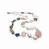 Stephen Dweck TerrAquatic Multi-Hued Pearls Baroque and Keshi Pearls and Smoky and Rose Quartz Necklace in Sterling Silver< Necklace