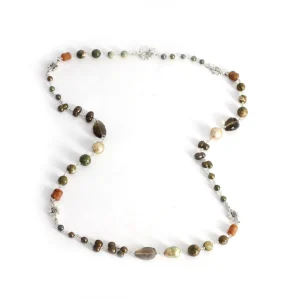 Stephen Dweck TerrAquatic Mutil Size Multi Stone Necklace in Sterling Silver< Necklace