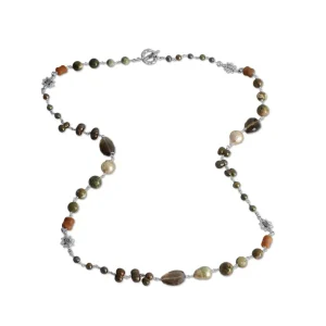 Stephen Dweck TerrAquatic Mutil Size Multi Stone Necklace in Sterling Silver< Necklace