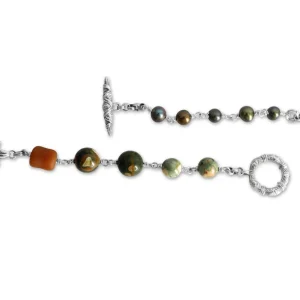 Stephen Dweck TerrAquatic Mutil Size Multi Stone Necklace in Sterling Silver< Necklace