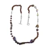 Stephen Dweck Terraquatic Natural Pearls , Garnet, Moonstone, Floorite, Adventurine Sterling Silver Necklace< Necklace