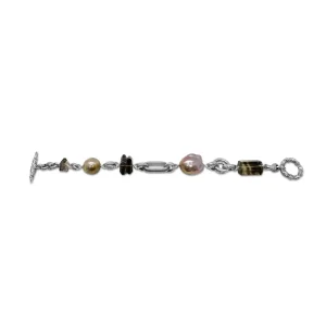 Stephen Dweck Terraquatic Smoky Quartz and Pearl Bracelet in Sterling Silver< Bracelets